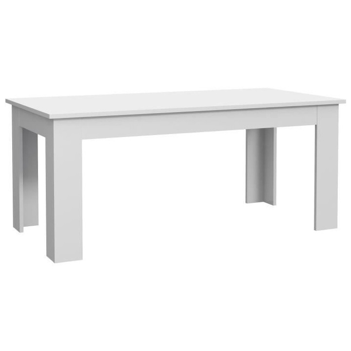 Table a manger PILVI - 8 personnes - Blanc - L 180 x I90 x H 75 cm