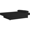 Banquette convertible PIRY 3 places - Tissu noir - Classique - L 187 x P 88 cm