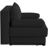 Banquette convertible PIRY 3 places - Tissu noir - Classique - L 187 x P 88 cm