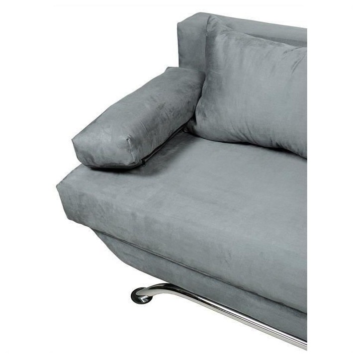 Banquette convertible 3 places Teijo - Tissu gris - L187 x P 91 x H 82