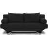 Banquette convertible TEIJO 3 places - Tissu noir - Contemporain - L187 x P 91 x H 82 cm