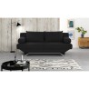 Banquette convertible TEIJO 3 places - Tissu noir - Contemporain - L187 x P 91 x H 82 cm