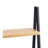 Etagère de salle de bains Noir Naturel Bambou Bois de pin 40 x 109,3 x 30 cm