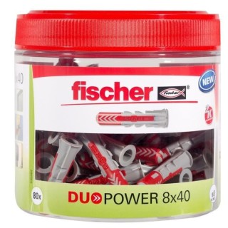 FISCHER - Cheville tous matériaux DuoPower 8x40 mm - RounBox de 80 pi