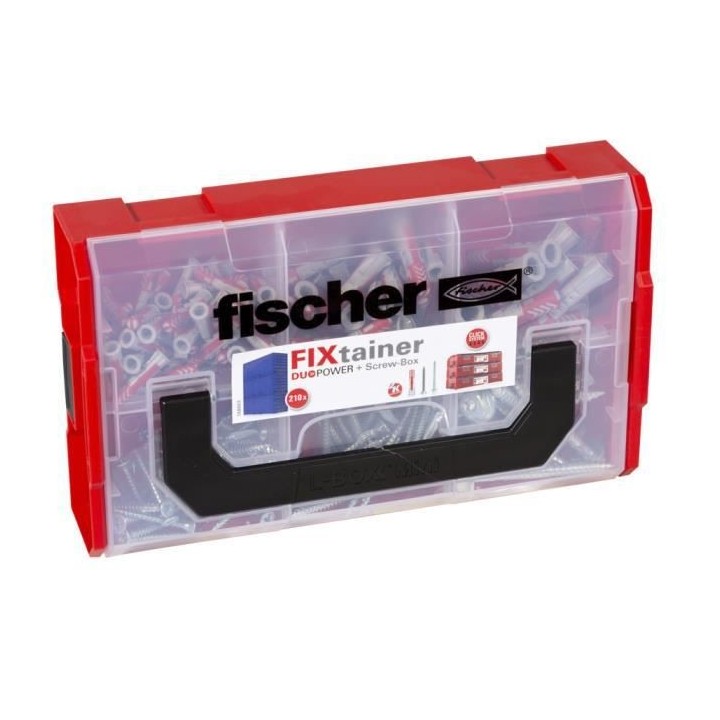 FISCHER - Fixtainer chevilles tous matériaux DuoPower + vis - 60 chev