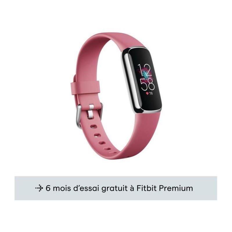 FITBIT Luxe - Bracelet d'activité - Acier inoxydable platine - Ordhidée