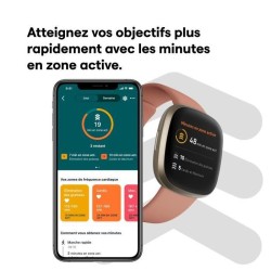 FITBIT Versa 3 - Montre connectée - Autonomie + de 6 jours - Rose