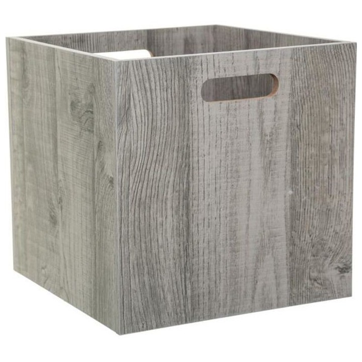 Boîte de rangement/tiroir pour meuble 30.5x30.5 cm - Bois gris