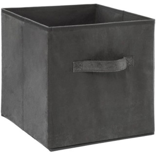 Boîte de rangement/tiroir pour meuble 31x31 cm - Velours Gris foncé