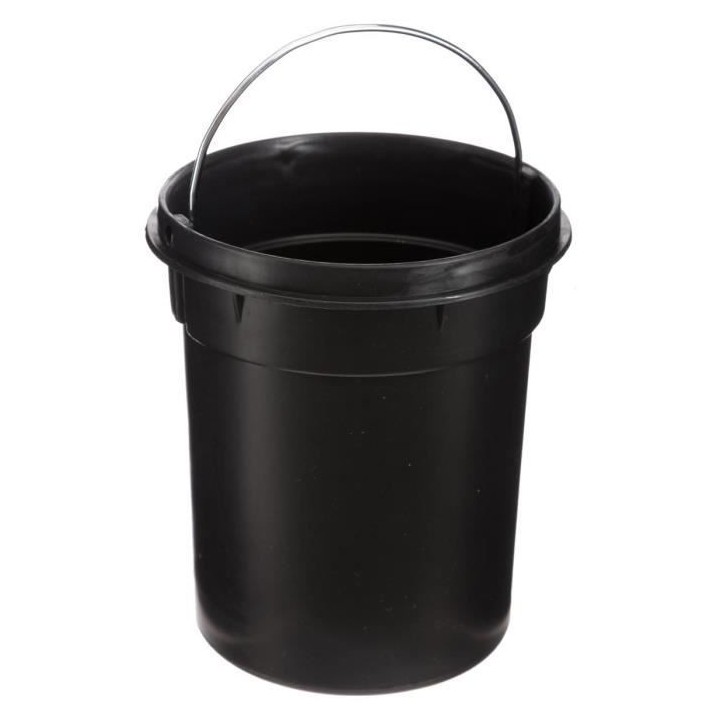 Poubelle Natureo en métal et bambou - 3 L - H 25,5 cm - blanc