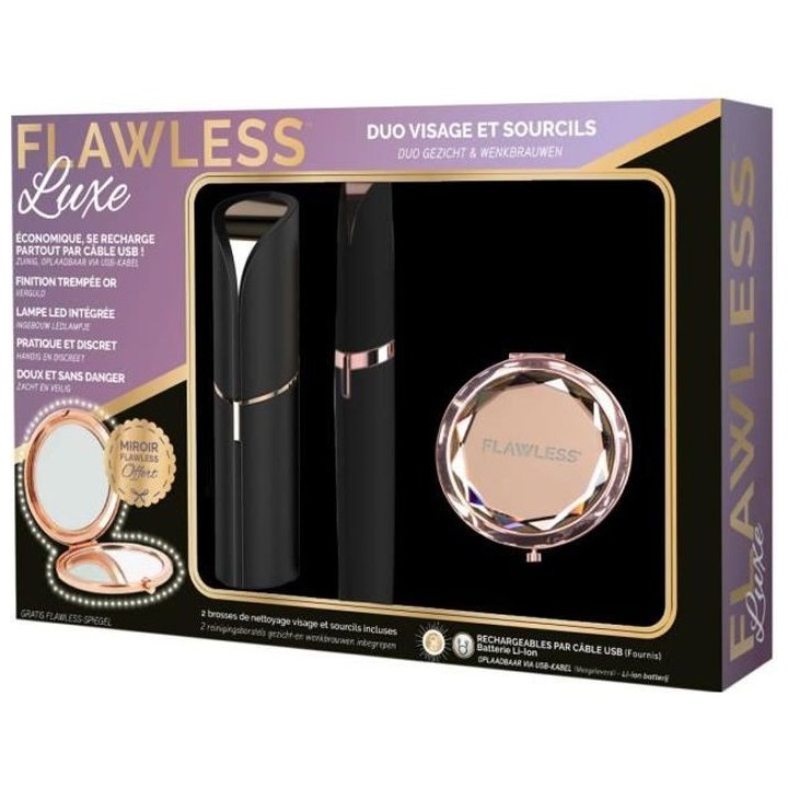 FLAWLESS - Coffret Epilateurs - Epilateurs Visage + Sourcils + Brosse