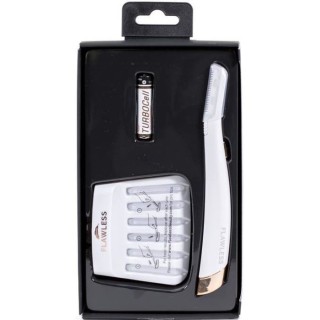 FLAWLESS - Dermaplane Glow - Fonctionnement a pile - 6 tetes de rechan