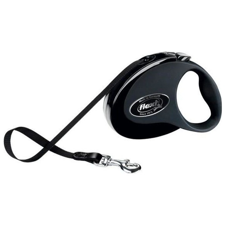 Flexi New Classic noir sangle 5m : S