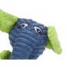 Jouet pour chien Jouet Peluche Eléphant avec son Bleu Vert 28 x 14 x 17 cm (12 Unités)