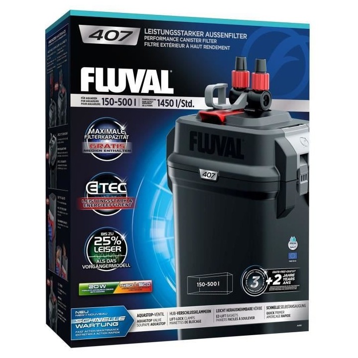 FLUVAL Série 7 407 Filtre d'extérieur pour aquarium