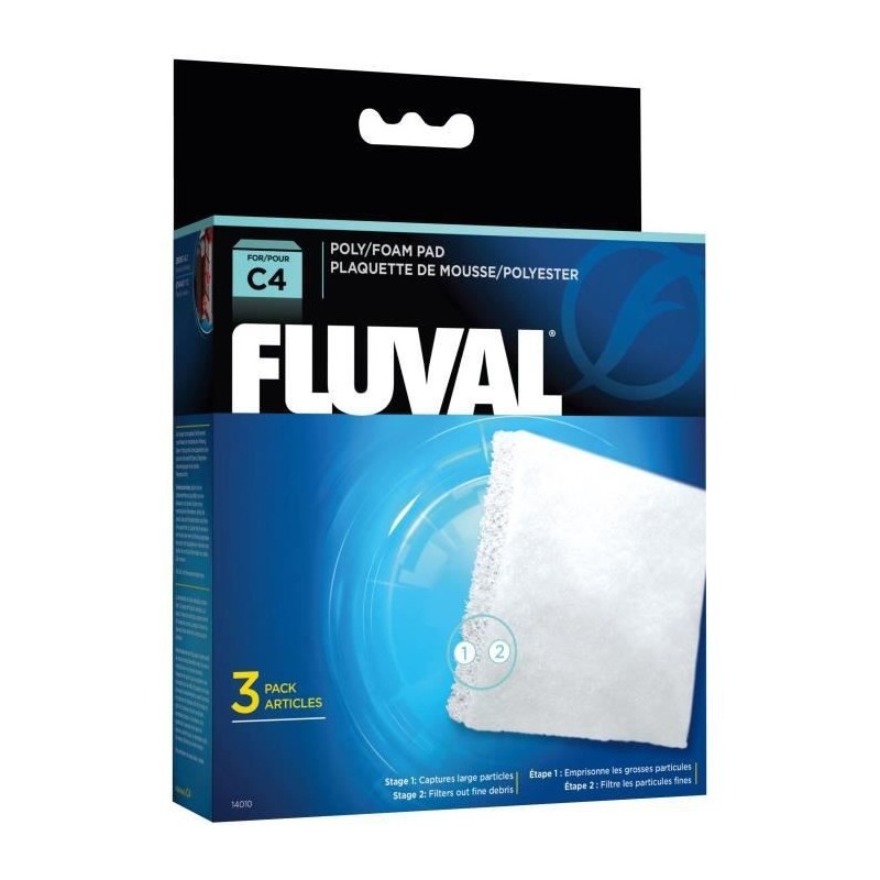 FLUVAL Plaquette mousse/polyester C4,3unité - Pour poisson