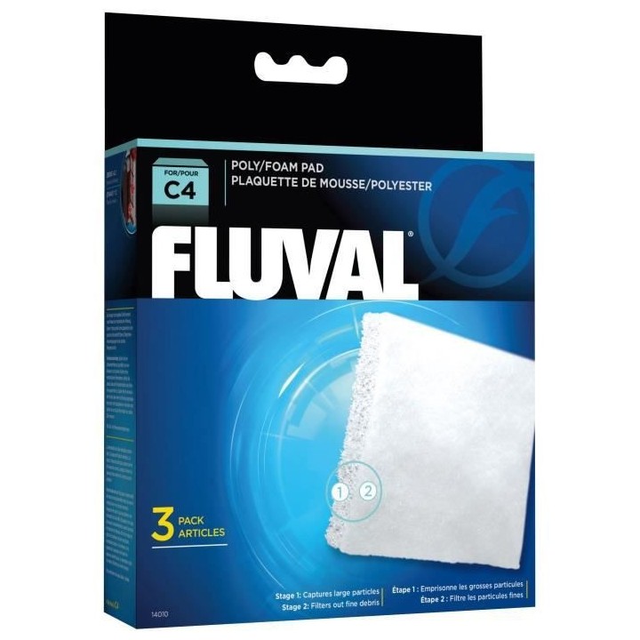 FLUVAL Plaquette mousse/polyester C4,3unité - Pour poisson