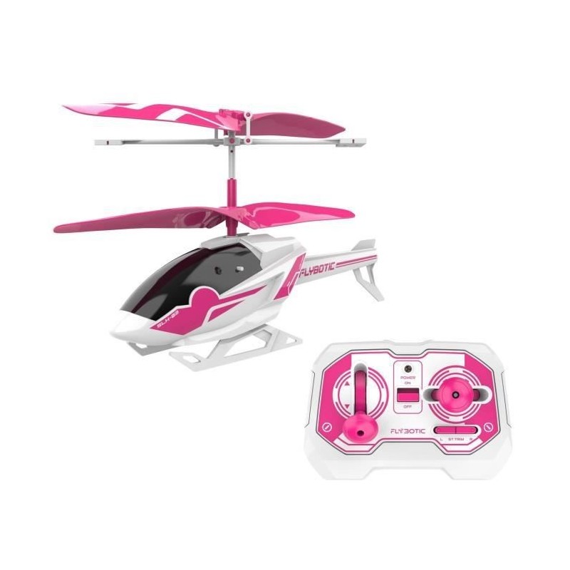 FLYBOTIC AIR PANTHER - Hélicoptere télécommandé rose - Utilisation intérieure - 17cm - Des 10 ans