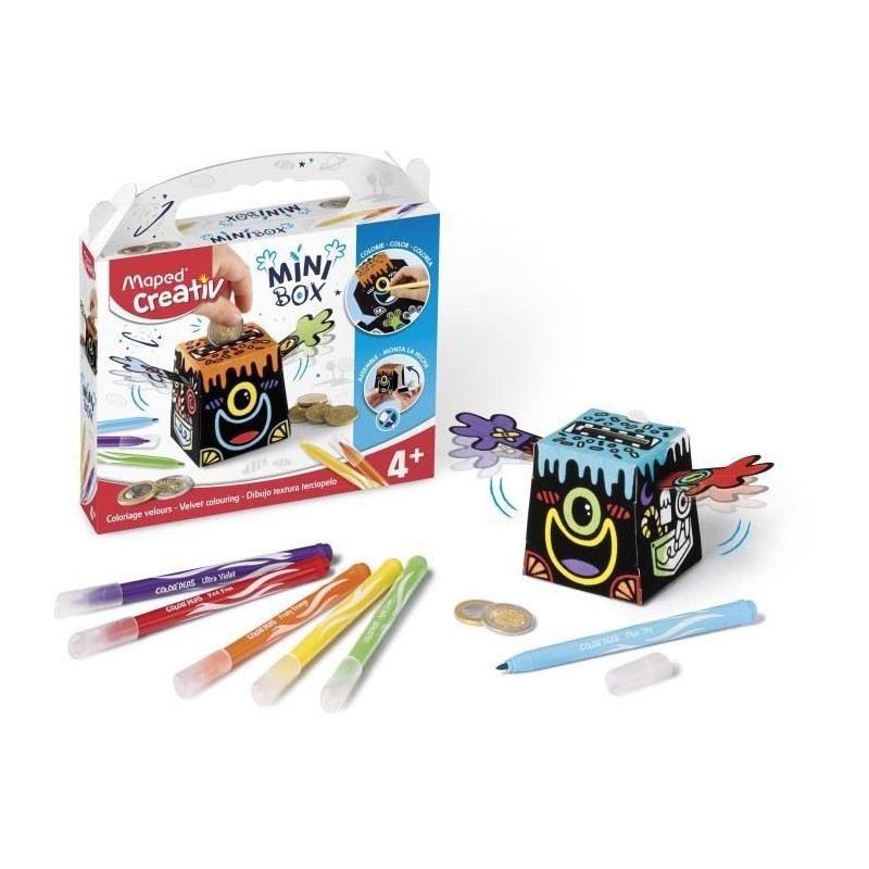 MAPED CREATIV - Mini Box - Coloriage Velours a construire