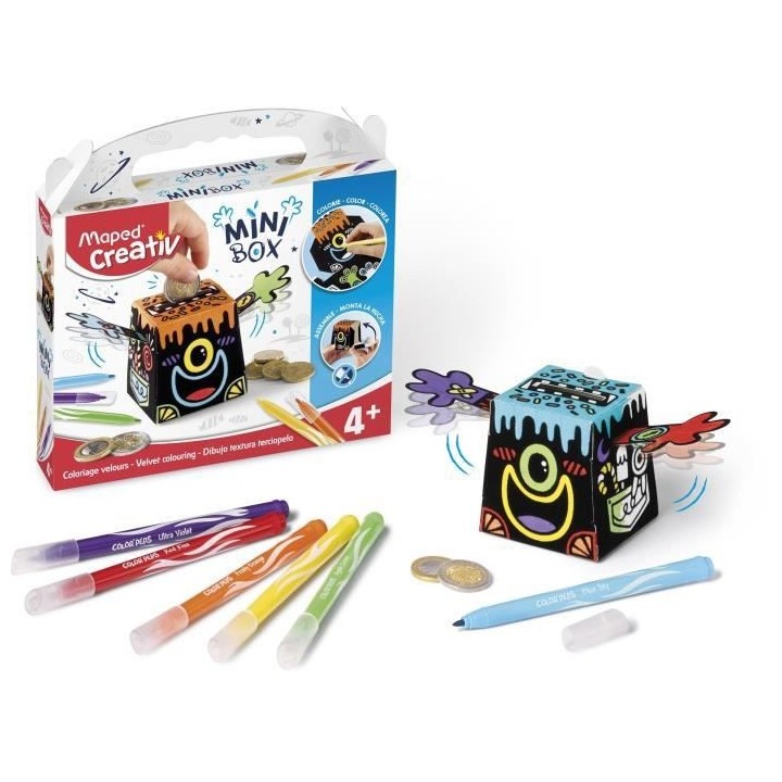 MAPED CREATIV - Mini Box - Coloriage Velours a construire