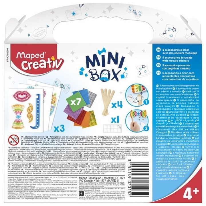 MAPED CREATIV - Mini Box - Stickers Mosaique Photobooth a construire