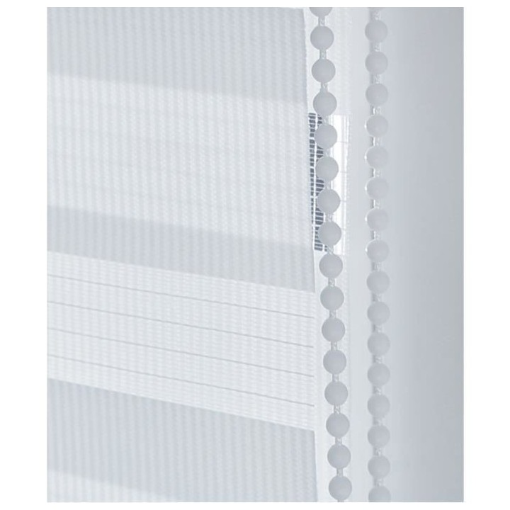 Store enrouleur Jour Nuit a clipser - Blanc - 100% Polyester - MADECOS