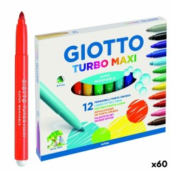 Ensemble de Marqueurs Giotto Turbo Maxi Multicouleur (60 Unités)