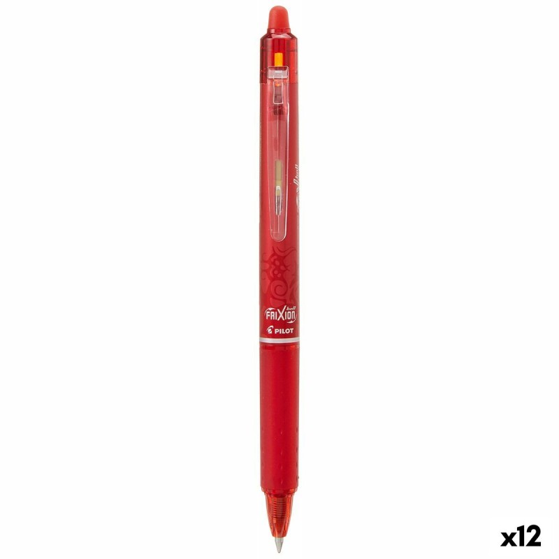 stylo à encre liquide Pilot Frixion Clicker Rouge 0,4 mm (12 Unités)