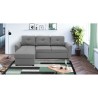 Canapé d'angle convertible réversible FOLK - Coffre - Tissu Gris clair - L 223 x H 88 x P 148 cm