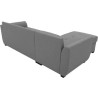 Canapé d'angle convertible réversible FOLK - Coffre - Tissu Gris clair - L 223 x H 88 x P 148 cm