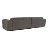 Canapé d'angle droit 5 places - Tissu marron - L 286 x P 129 x H 76 cm - FRANKLIN