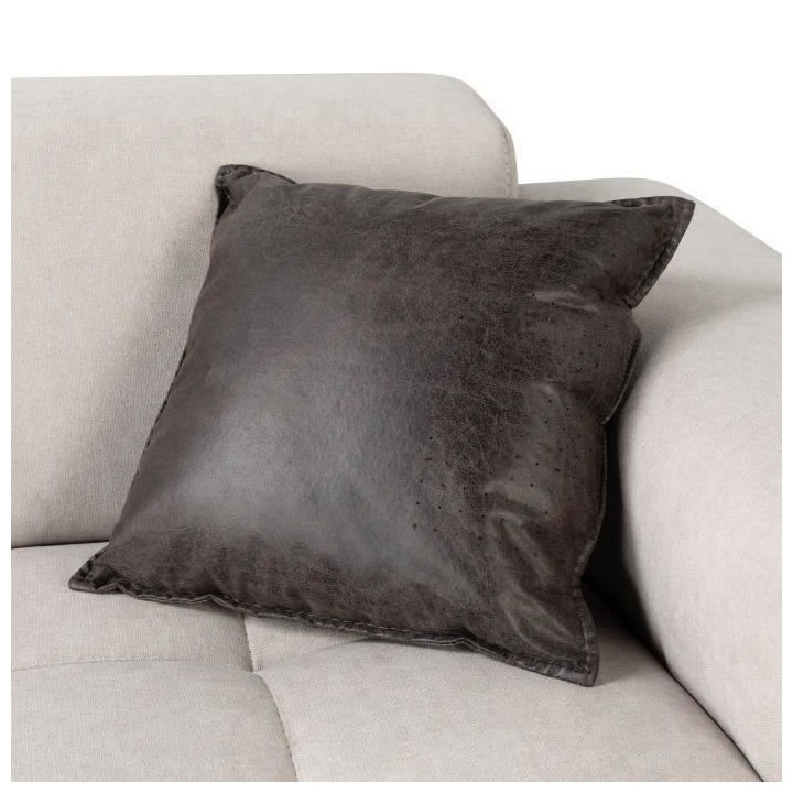 Canapé d'angle gauche 5 places - Tissu Gris - Contemporain - L 286 x