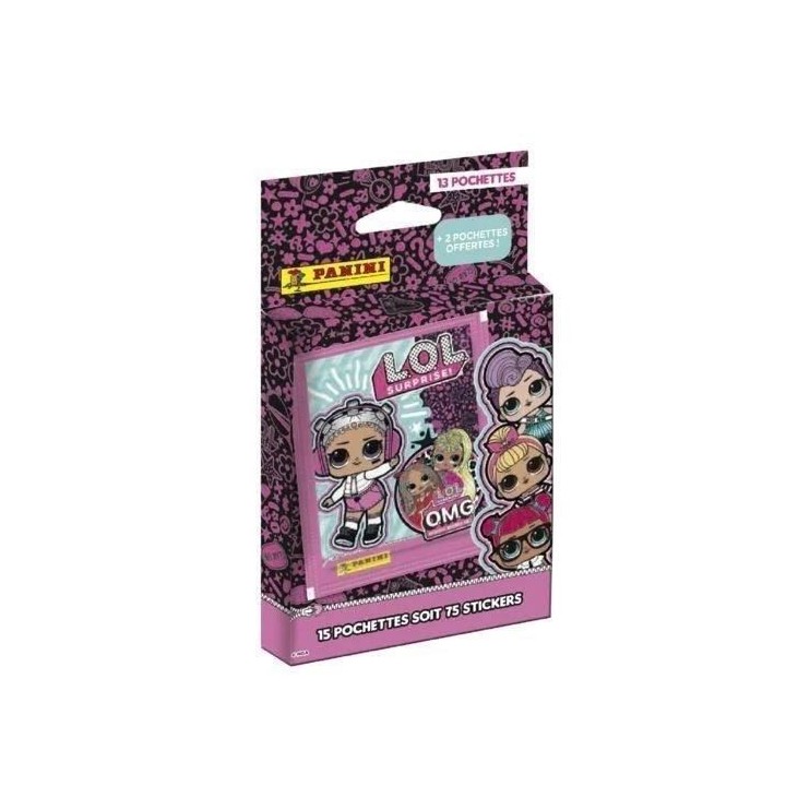 LOL 4 OMG STICKERS Blister 13 pochettes + 2 offertes