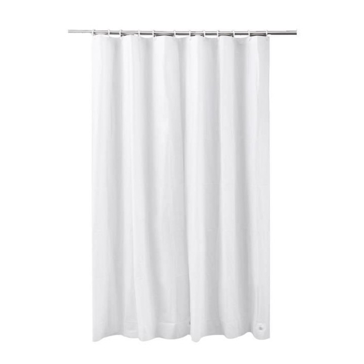 FRANDIS Rideau de douche en PVC uni blanc