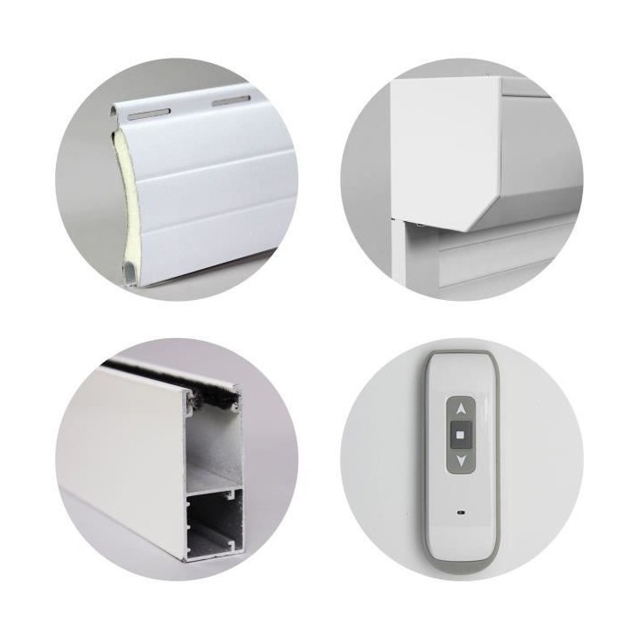 Volet roulant H140 x L120 cm en aluminium recoupable en largeur et hau