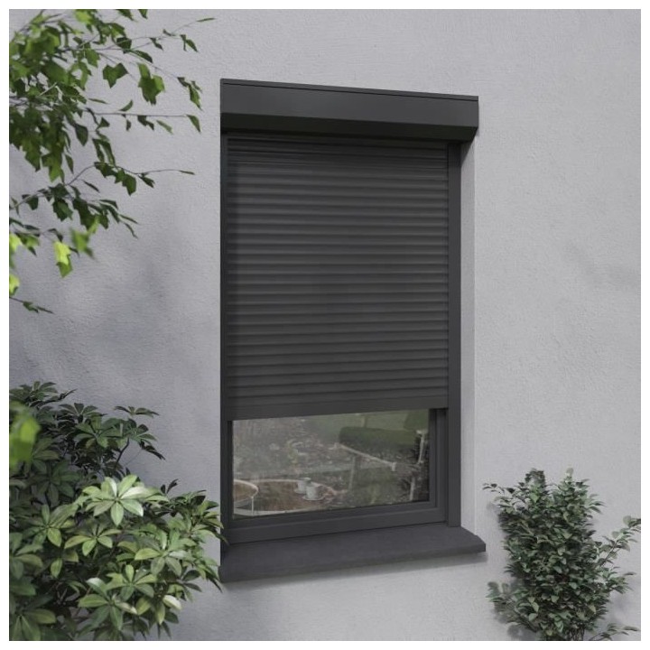 Volet roulant H140 x L120 cm en Aluminium recoupable en largeur et hau