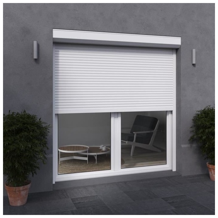 Volet roulant H220 x L240 cm en Aluminium recoupable en largeur et hau