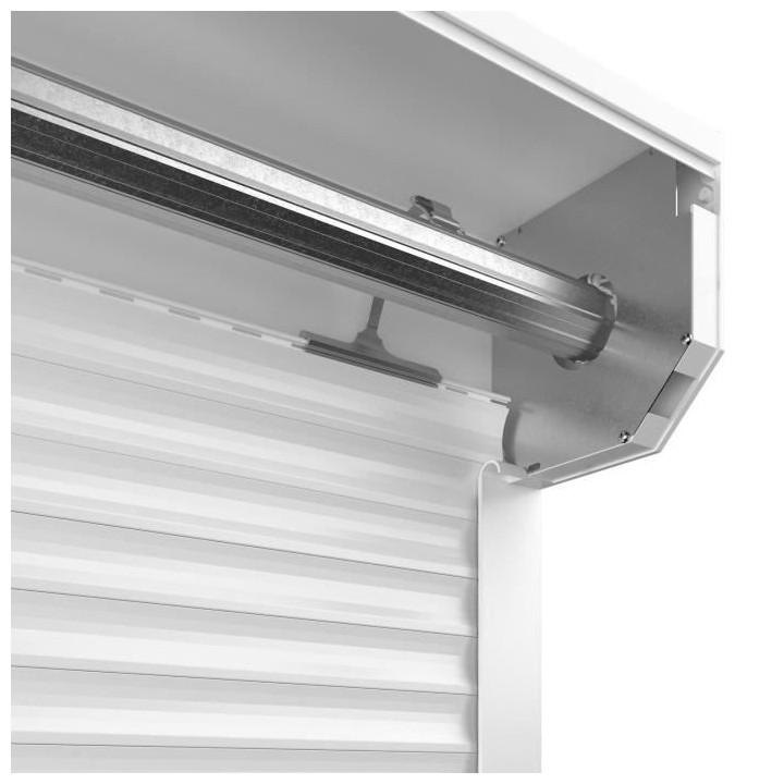 Volet roulant H220 x L240 cm en Aluminium recoupable en largeur et hau