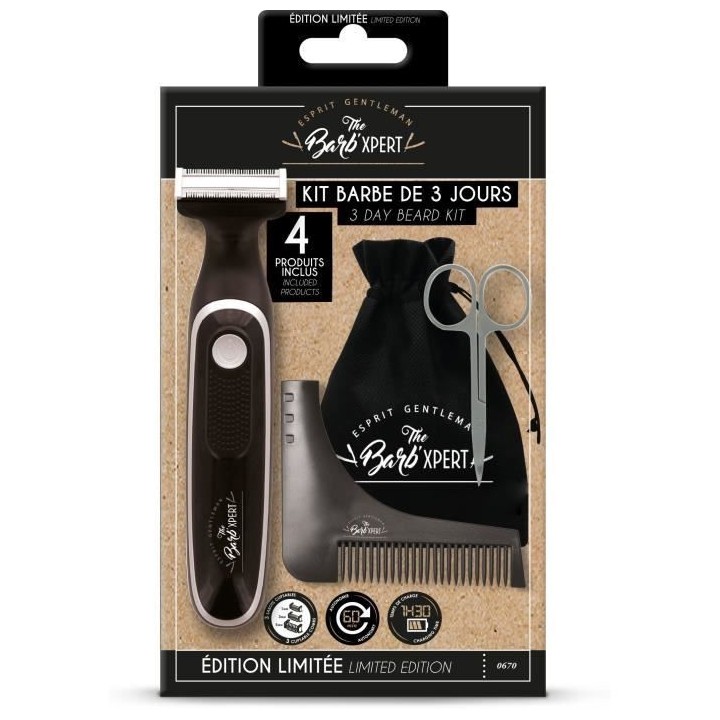 FRANCK PROVOST OP0670 - Kit barbe 3 jours : Tondeuse hybride, Ciseaux