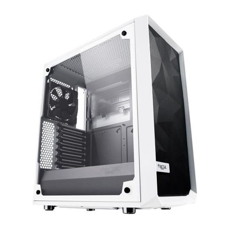 FRACTAL DESIGN BOITIER PC Meshify C - Blanc - Verre trempé - Format ATX (FD-CA-MESH-C-WT-TGC)