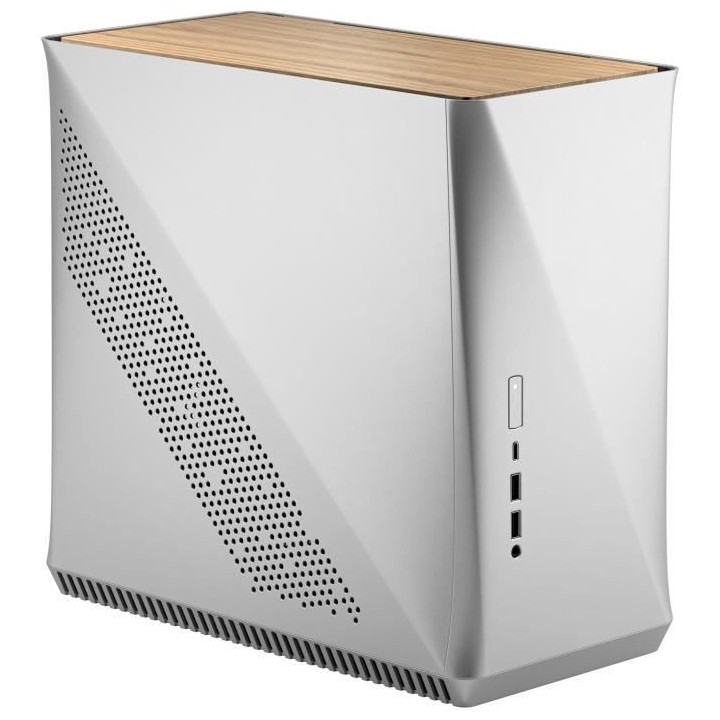 FRACTAL DESIGN BOITIER PC Era ITX - Silver- White Oak - Gris - Format