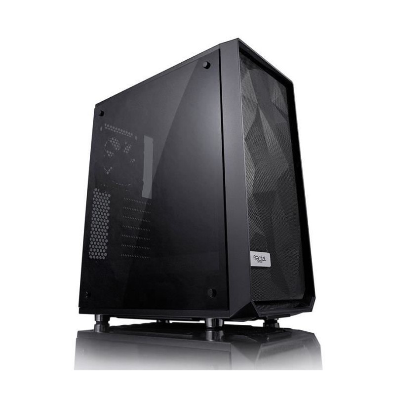 FRACTAL DESIGN BOITIER PC Meshify C - Noir - Verre trempé - Format ATX (FD-CA-MESH-C-BKO-TG)