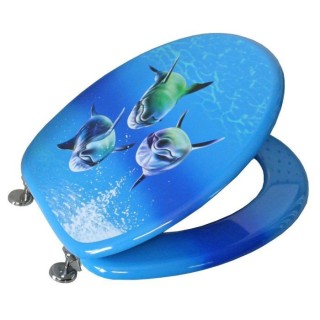 FRANDIS Abattant WC décoratif Dauphins