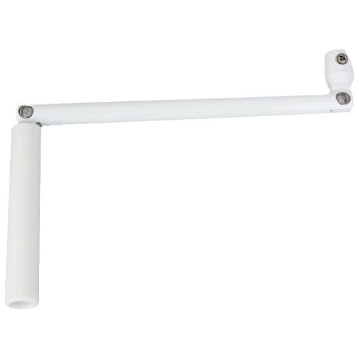 Manivelle seule - En acier laqué blanc - Sortie ronde : �Ø 12 mm