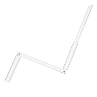 Manivelle complete - En acier laqué blanc - Sortie ronde : Ø 12 mm -