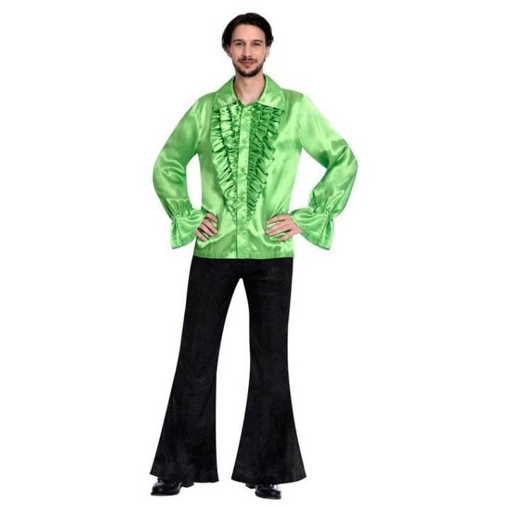 Costume adultes Satin Shirt lime taille Standard