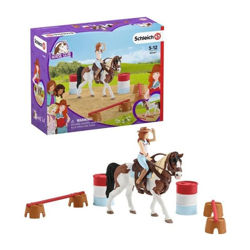 SCHLEICH - Figurine Kit d'équitation western d'Horse Club Hannah