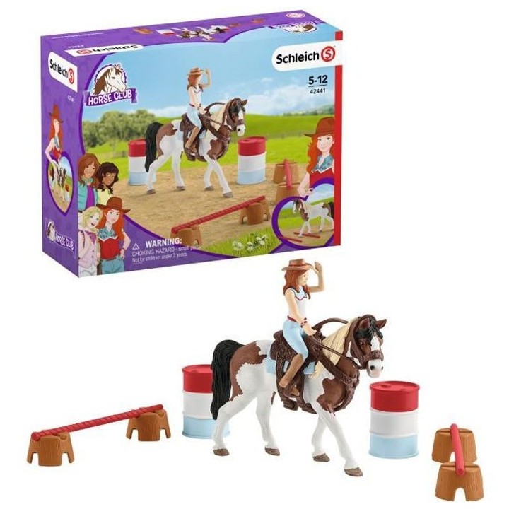 SCHLEICH - Figurine Kit d'équitation western d'Horse Club Hannah
