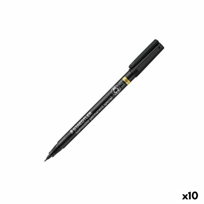 Marqueur permanent Staedtler Special Lumocolor S Noir (10 Unités)