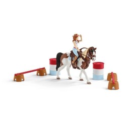 SCHLEICH - Figurine Kit d'équitation western d'Horse Club Hannah